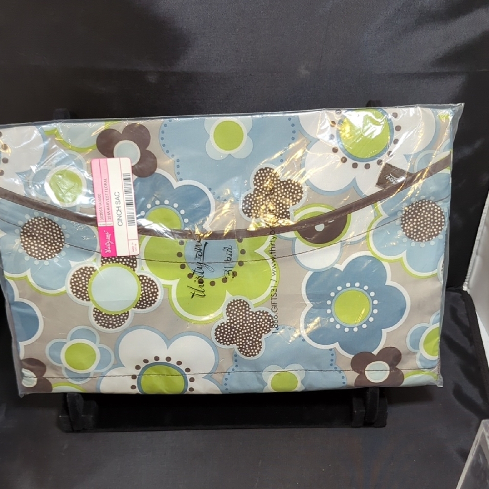 thirty-one Harvest Floral drawstring nylon backpack bag new sinch sac